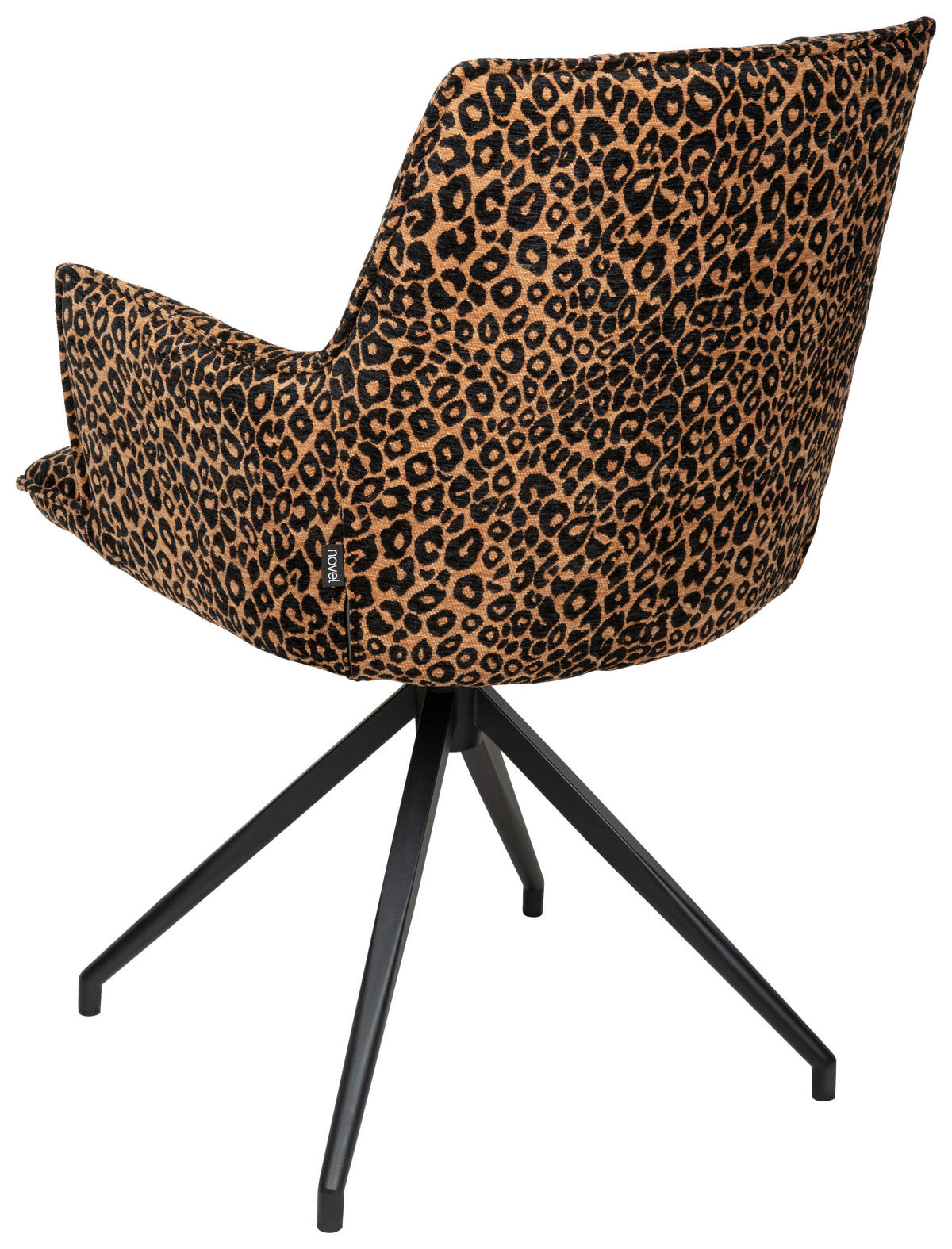 ARMLEHNSTUHL  in Eisen Jacquard  - Schwarz/Braun, Design, Textil/Metall (59/89.5/63cm) - Novel