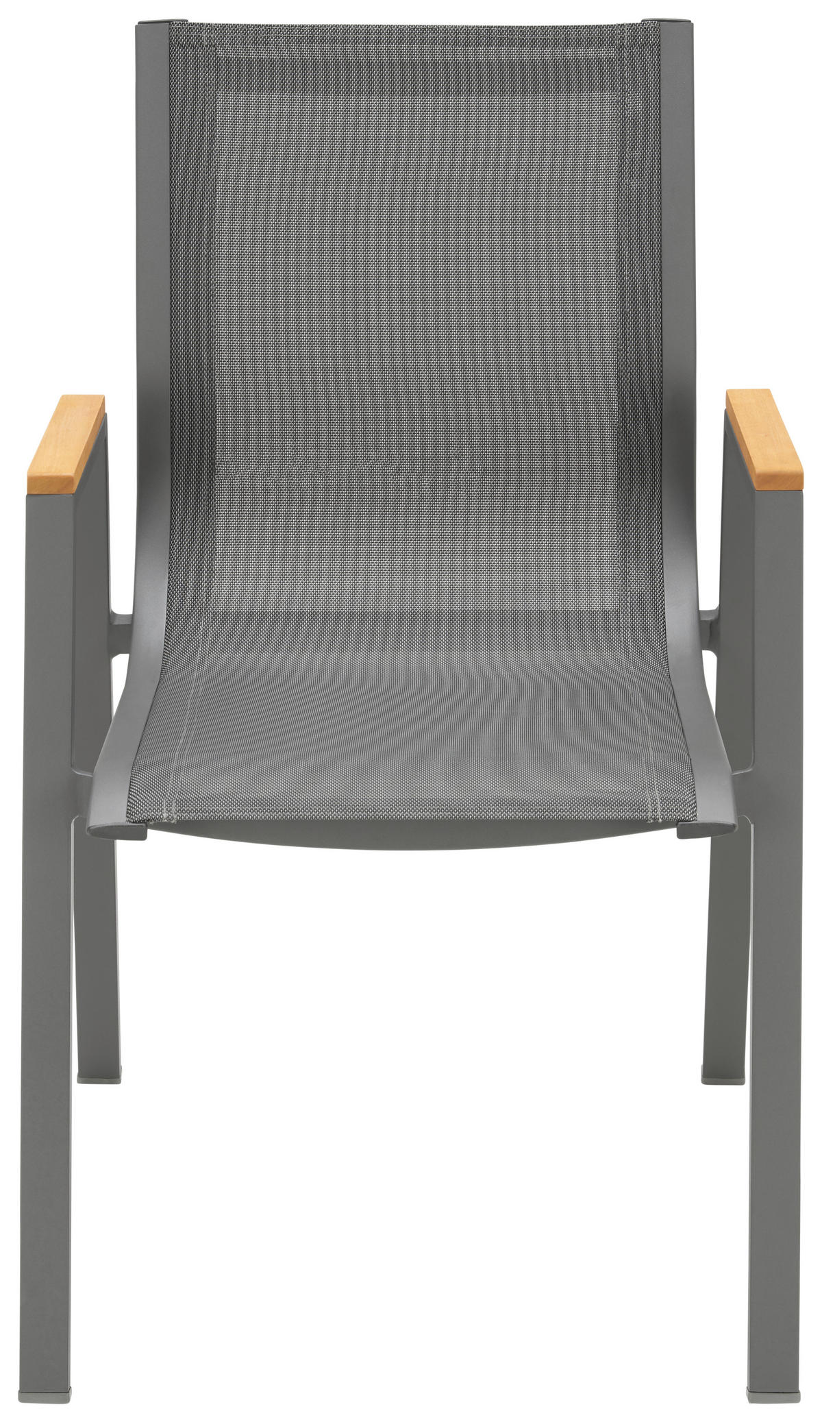 BAŠTENSKA STOLICA - prirodna boja/antracit, Dizajnerski, drvo/metal (55/88/65,5cm) - Ambia Garden