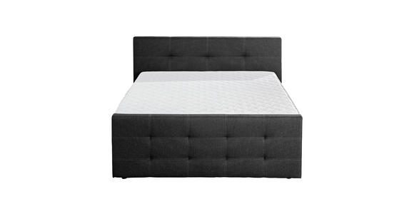 BOXSPRINGBETT 180/200 cm  in Schwarz  - Schwarz, Design, Kunststoff/Textil (180/200cm) - Carryhome