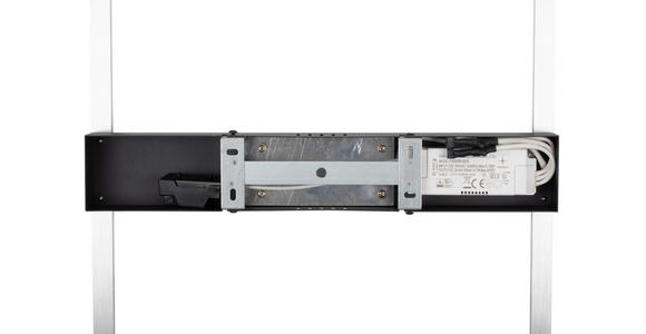 LED-DECKENLEUCHTE 40/40/6 cm   - Schwarz/Alufarben, Basics, Kunststoff/Metall (40/40/6cm) - Novel