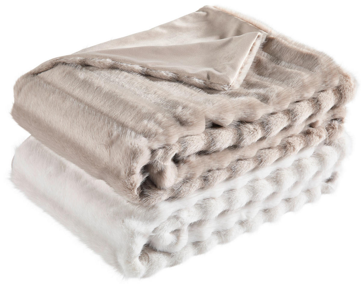PLAID COUTURE 130/170 cm  - Creme/Weiß, Design, Textil (130/170cm) - Musterring