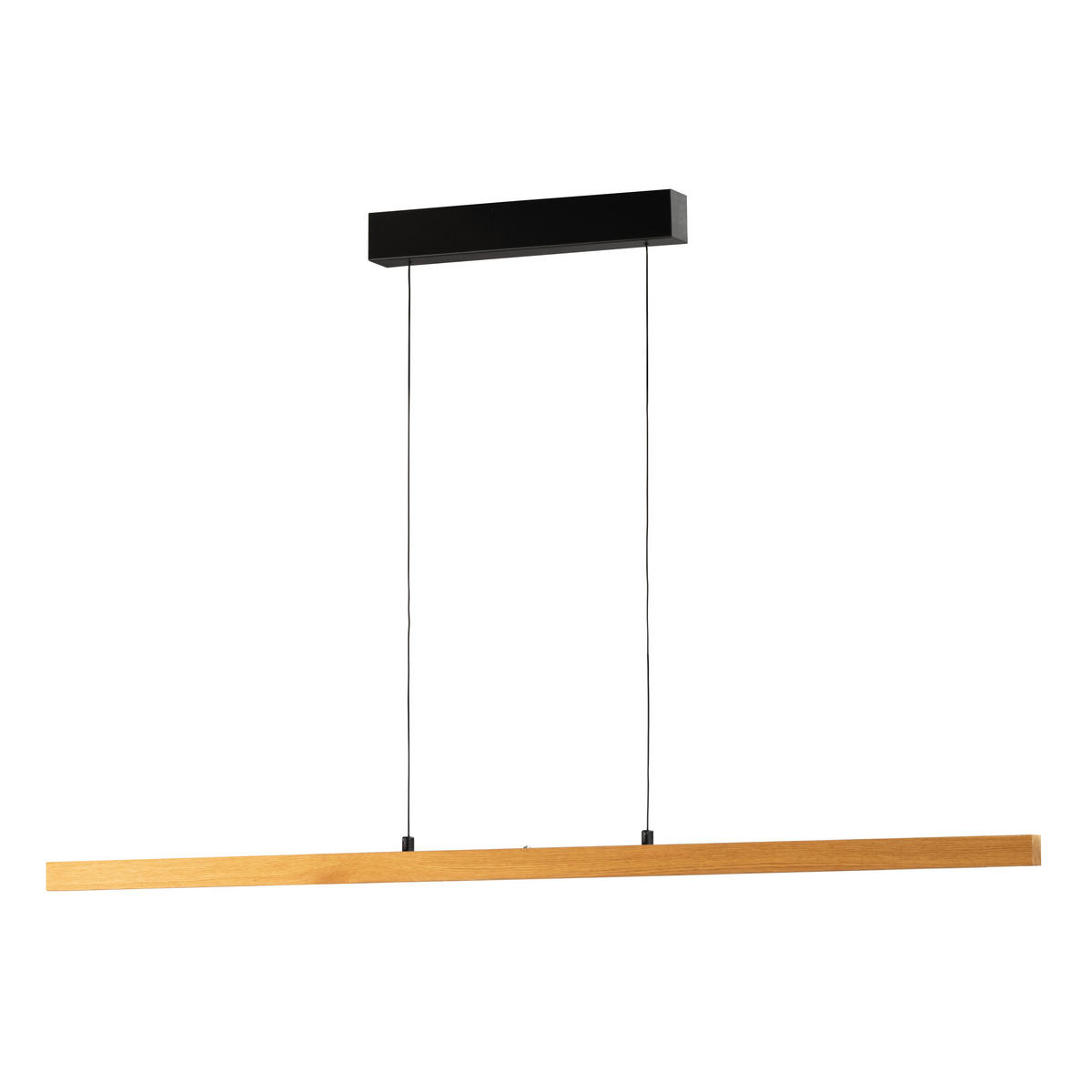 LED-HÄNGELEUCHTE 141/6,5/180 cm  - Eichefarben/Schwarz, Natur, Holz (141/6,5/180cm)