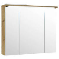 SPIEGELSCHRANK 80/69/20 cm  - Eiche Artisan, KONVENTIONELL, Glas/Holzwerkstoff (80/69/20cm) - Livetastic