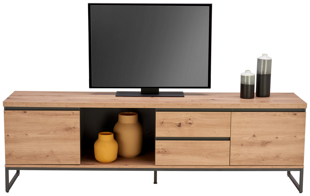TV-SZEKRÉNY 189,2/58,8/40 cm  - Artisan tölgy/antracit, Konventionell, faalapú anyag/fém (189,2/58,8/40cm) - Voleo