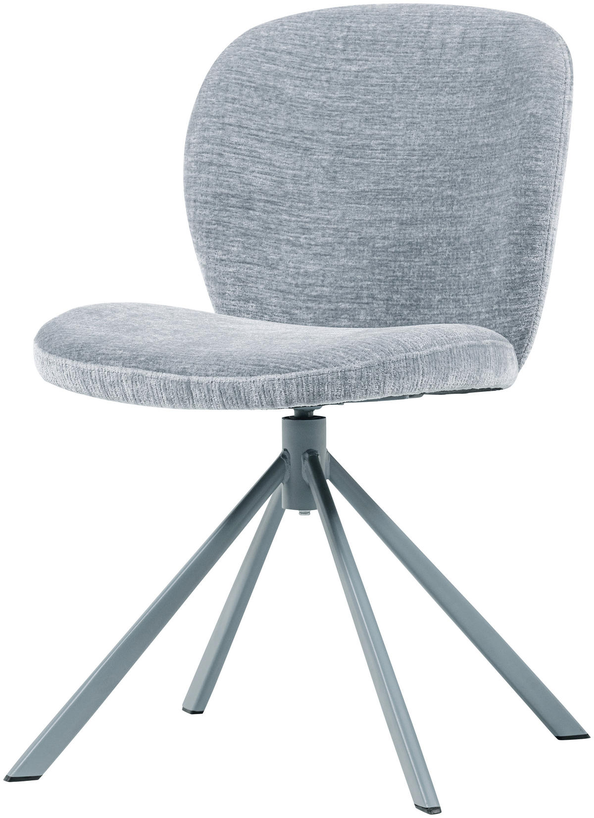 STUHL-SET 2 Stück Sitzfläche 360° drehbar Bouclé  - Blau, MODERN, Textil/Metall (58/80/65cm) - Livetastic