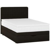 BOXSPRINGBETT 90/200 cm  in Schwarz  - Schwarz, KONVENTIONELL, Holzwerkstoff/Kunststoff (90/200cm) - Welnova