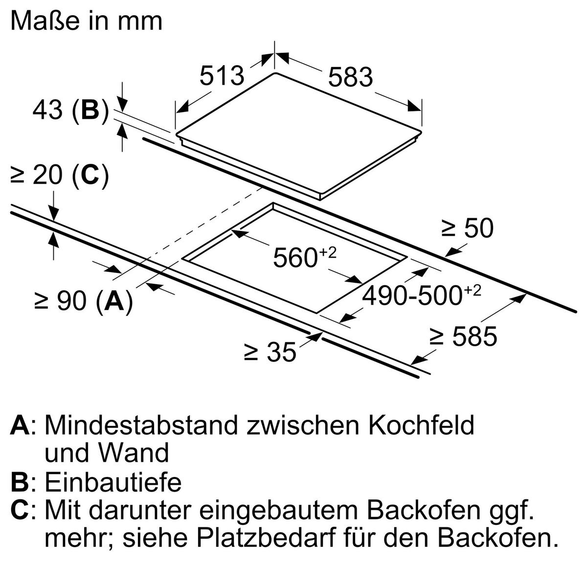 HERDSET EX4B0  - Edelstahlfarben/Schwarz, Basics, Glas/Metall (59,4/59,5/54,8cm) - Neff