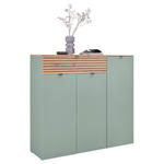 SCHUHSCHRANK 136/125/41 cm  - Schwarz/Eiche Artisan, MODERN, Holzwerkstoff/Metall (136/125/41cm) - Voleo