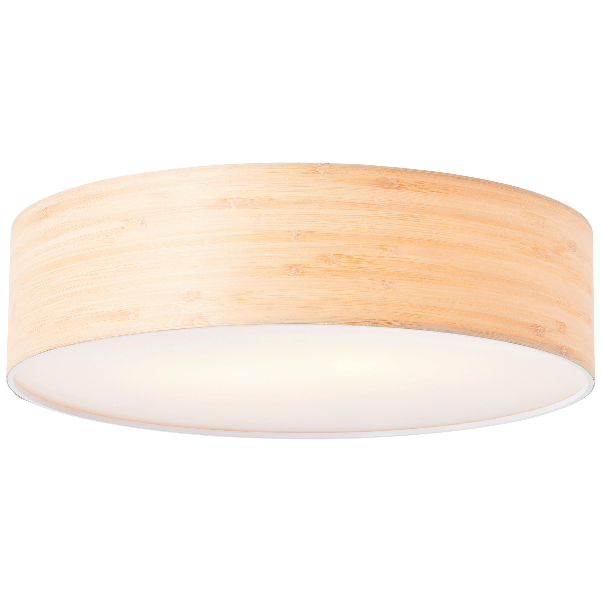 DECKENLEUCHTE  38/10 cm    - Hellbraun/Weiß, Basics, Holz/Metall (38/10cm) - Brilliant