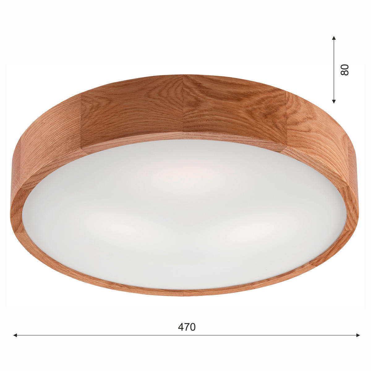 DECKENLEUCHTE  47/8 cm    - Alteiche, Natur, Holz (47/8cm)