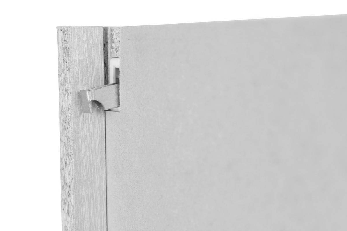 MINIKÜCHE 100 cm   in Grau, Eichefarben  - Eichefarben/Silberfarben, Basics, Glas/Holzwerkstoff (100cm) - Respekta
