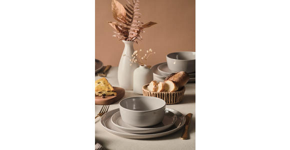 KOMBISERVICE Colori grigio 24-teilig  - Grau, Trend, Keramik - Novel