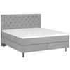 BOXSPRINGBETT 160/200 cm  in Hellgrau  - Silberfarben/Hellgrau, KONVENTIONELL, Textil/Metall (160/200cm) - Welnova