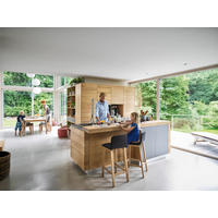 EINBAUKÜCHE   - Eichefarben/Grau, Design, Holz - Team 7