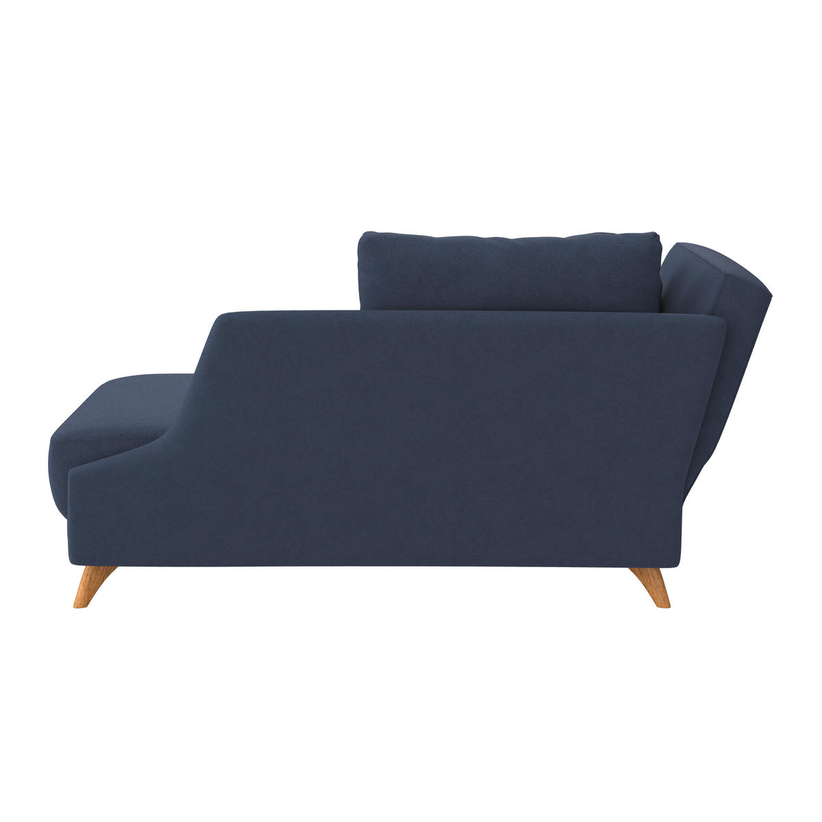 RÉCAMIERE in Flachgewebe Dunkelblau  - Eichefarben/Dunkelblau, Modern, Holz/Textil (205/74/94cm) - Bali
