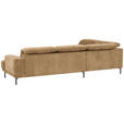 ECKSOFA Hellbraun Chenille Kopfteilverstellung, Sitztiefenverstellung  - Hellbraun/Schwarz, Design, Textil/Metall (243/307cm) - Xora