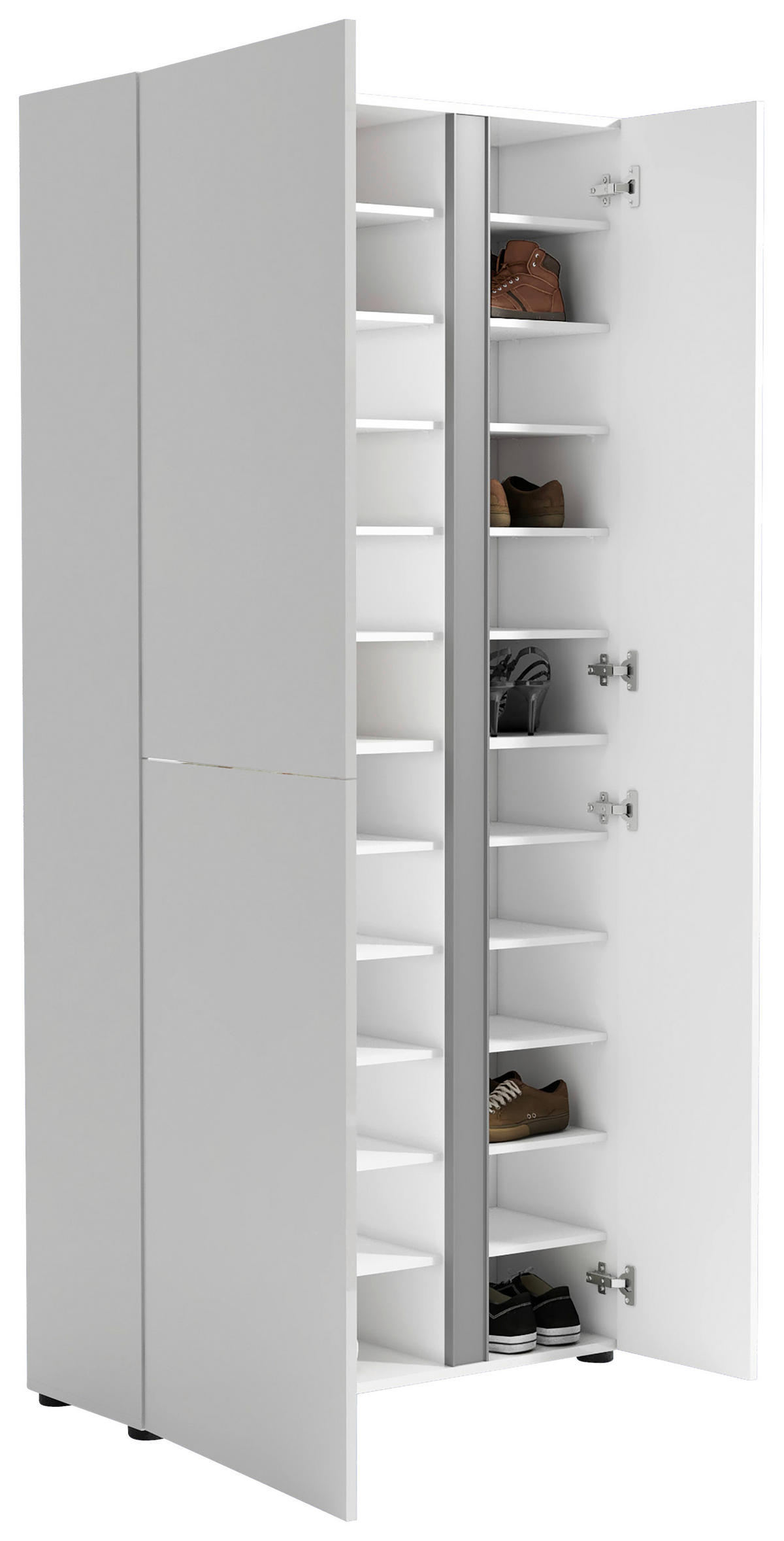 ORMAR GARDEROBNI  bijela  - bijela/crna, Design, drvni materijal/plastika (91/196/34cm) - Xora