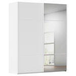 SCHWEBETÜRENSCHRANK 201/223/68 cm 2-türig Weiß  - Weiß, KONVENTIONELL, Glas/Holzwerkstoff (201/223/68cm) - Novel