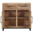 KOMMODE  in 90/85/40 cm  - Schwarz/Naturfarben, Design, Holz/Metall (90/85/40cm) - Landscape