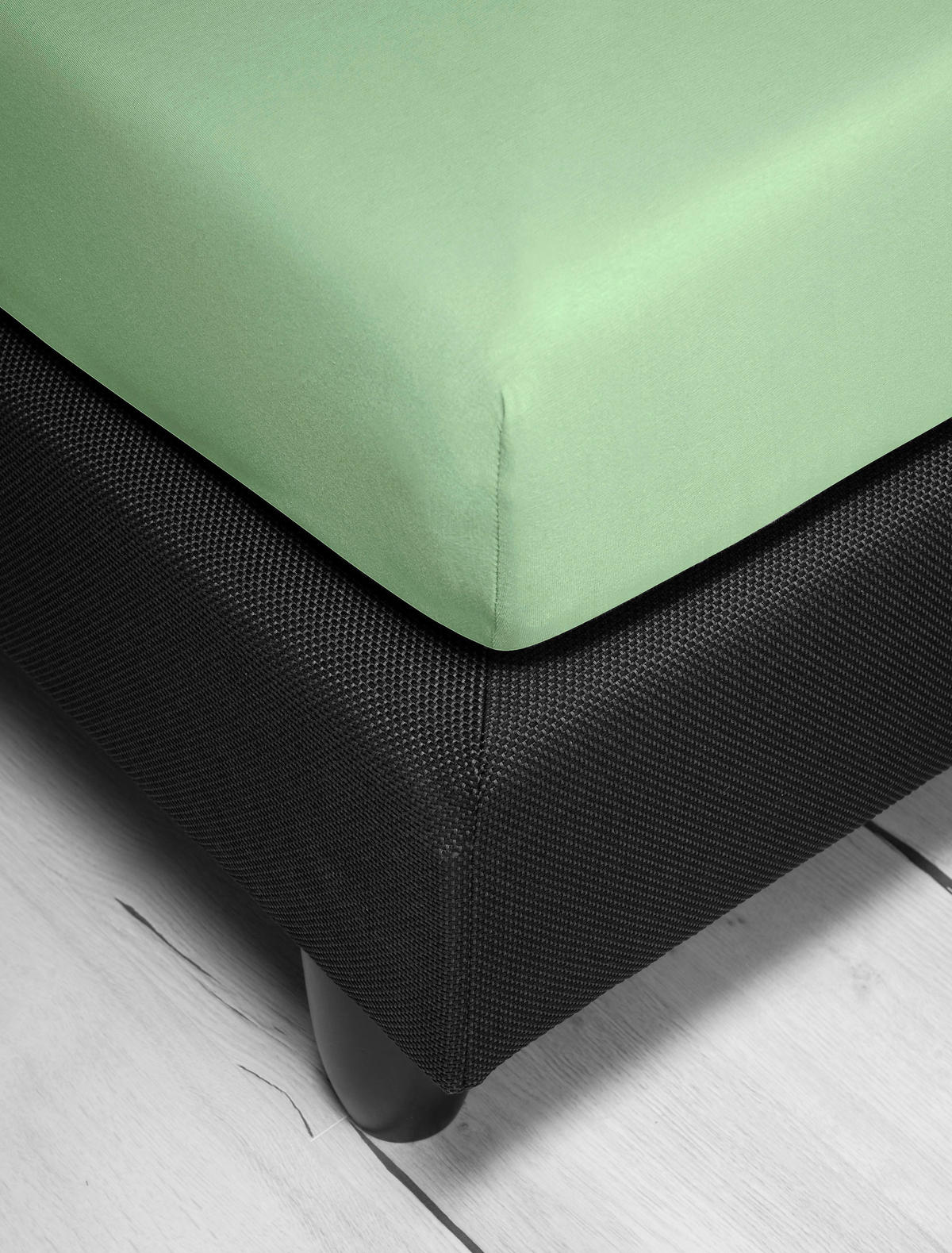 SPANNBETTTUCH Jersey 190/200 cm  - Jadegrün, KONVENTIONELL, Textil (190/200cm) - Irisette