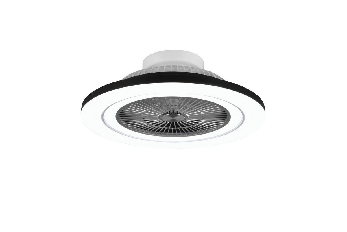 STROPNÝ VENTILÁTOR, 58/20 cm  - priehľadné/čierna, Basics, plast (58/20cm) - Mican