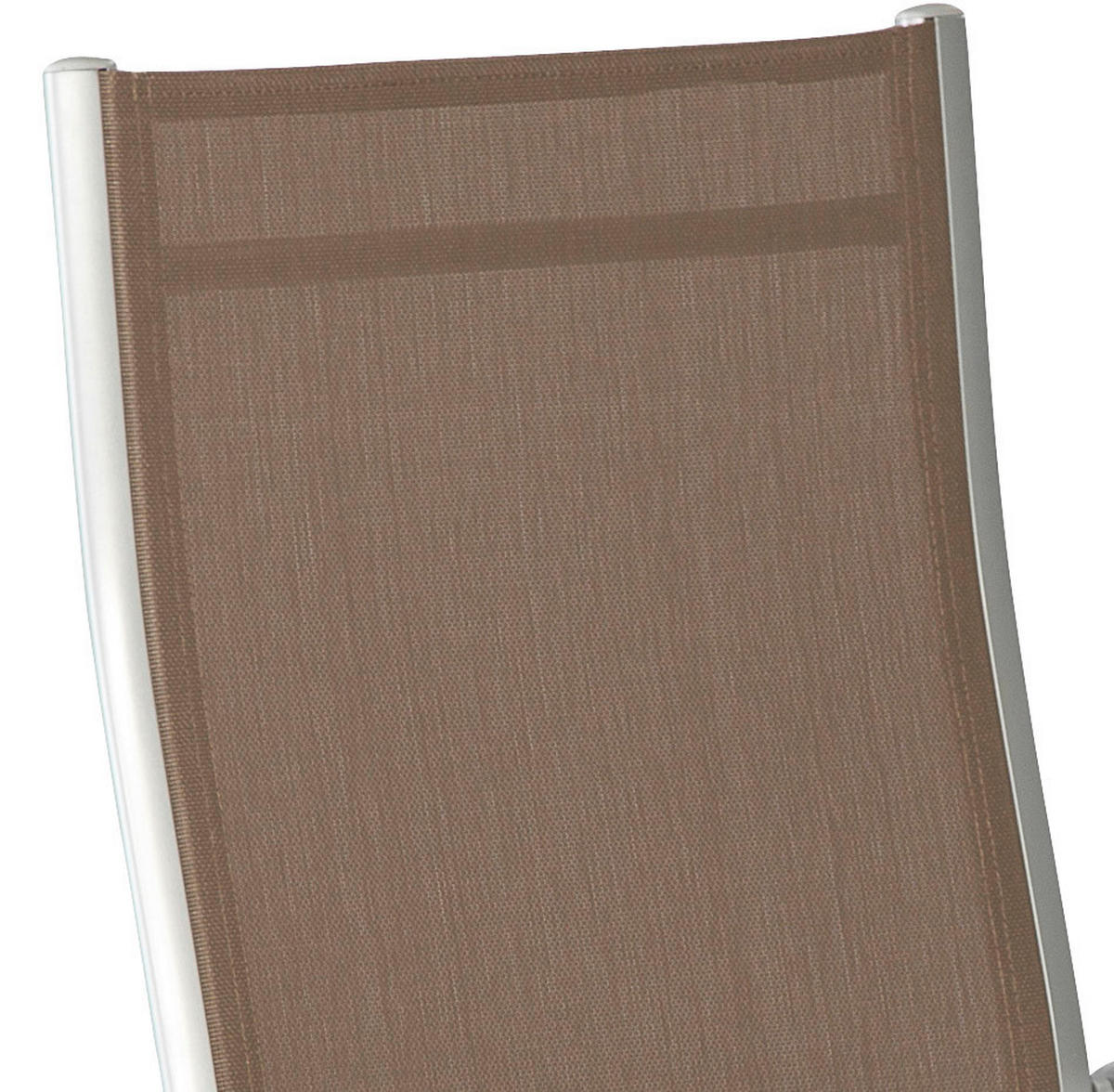 Gartenklappsessel 2er-Set Aluminium Silberfarben, Taupe  - Taupe/Silberfarben, KONVENTIONELL, Textil/Metall (60/108/70cm) - Gardenson