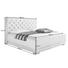 POLSTERBETT Lederlook 180/200 cm - Chromfarben/Schwarz, Design, Textil/Metall (180/200cm) - Boxxx