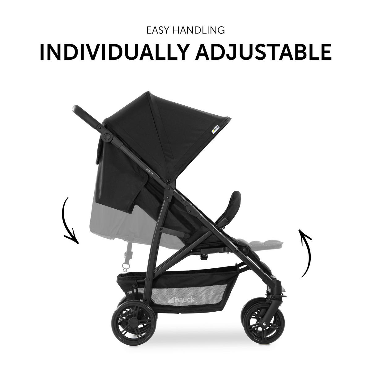 BUGGY RAPID 4  - Schwarz, Basics, Textil/Metall (54/104/92cm) - Hauck