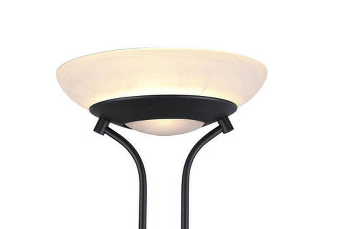 LED-STEHLEUCHTE    - Schwarz/Weiß, Basics, Glas/Metall (32,5cm)