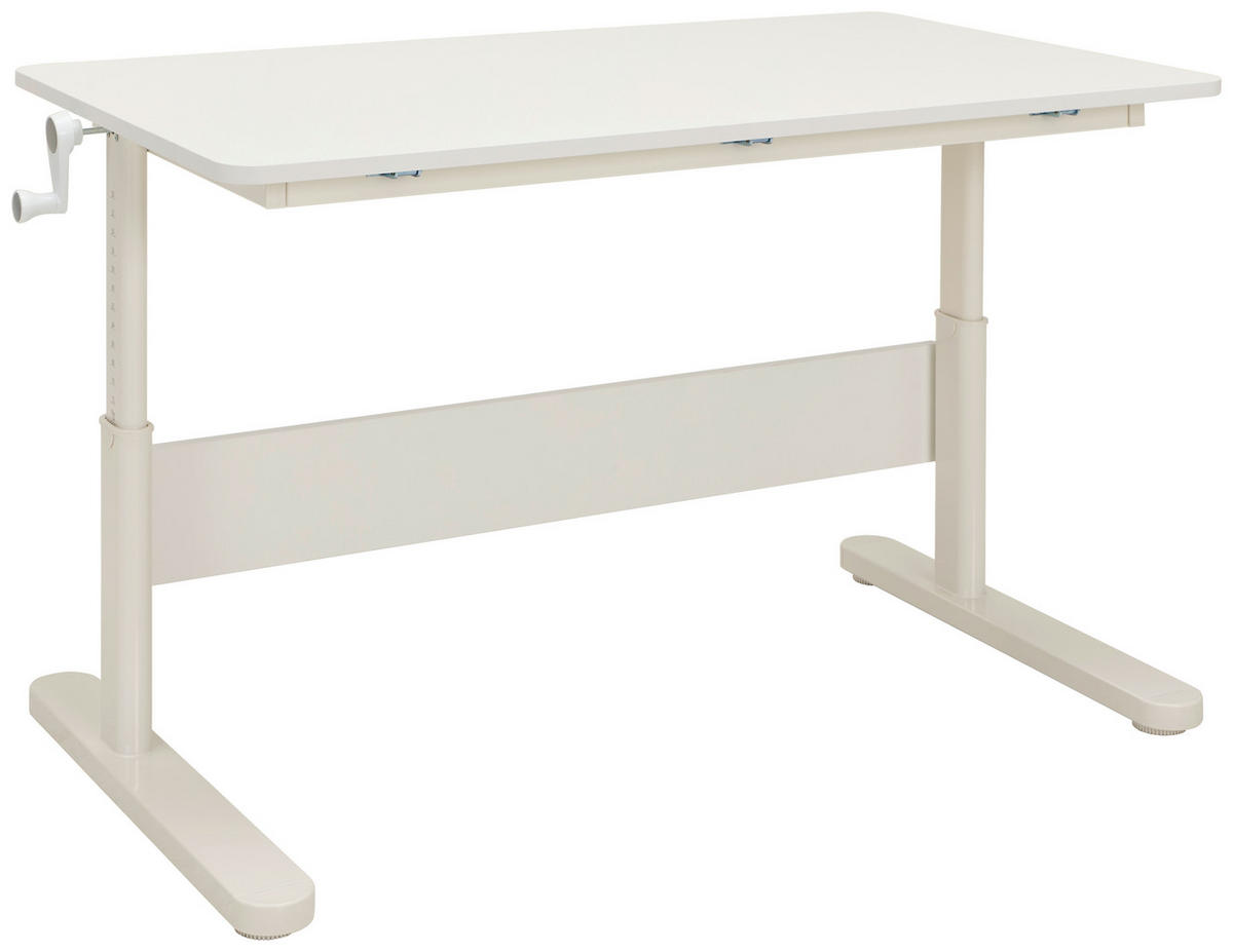 JUGENDSCHREIBTISCH 120/70/50-74 cm  - Weiß, Design, Holzwerkstoff/Metall (120/70/50-74cm) - Flexa