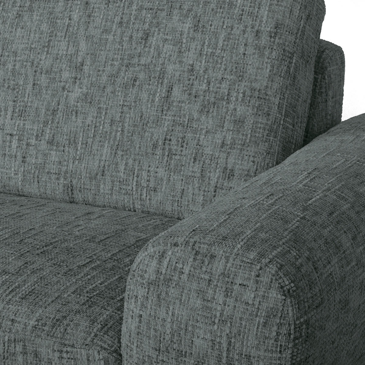 3-SITZER-SOFA SPRING in Webstoff Anthrazit Modern  - Chromfarben/Anthrazit, Design, Textil/Metall (187/85/92cm) - Livetastic