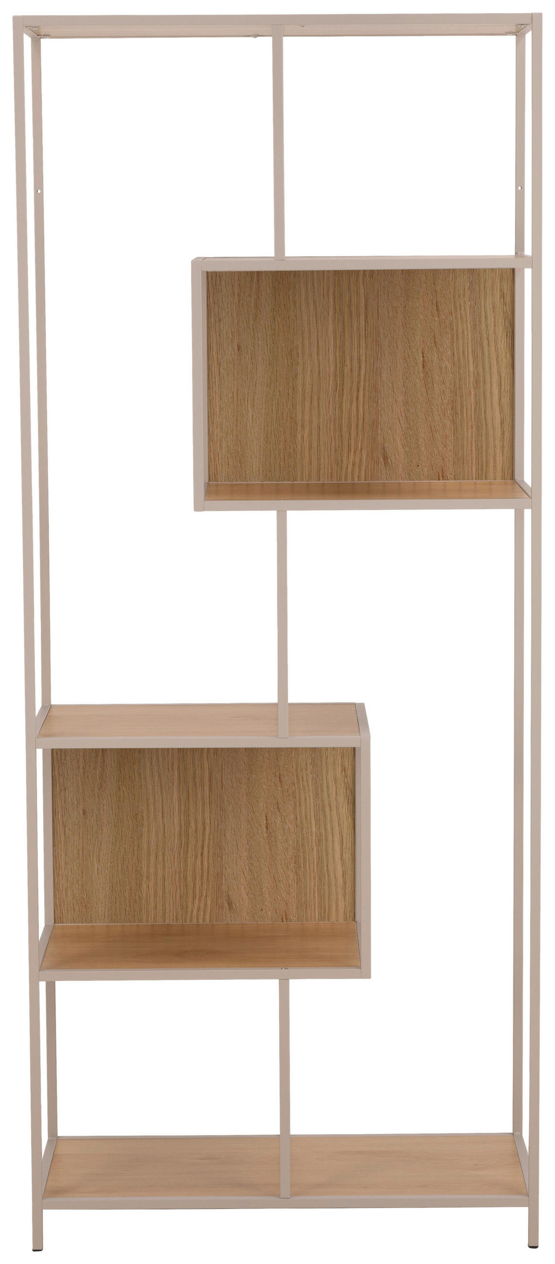 REGAL  77/185/35 cm Grau, Eichefarben  - Eichefarben/Grau, MODERN, Holzwerkstoff/Metall (77/185/35cm) - Xora