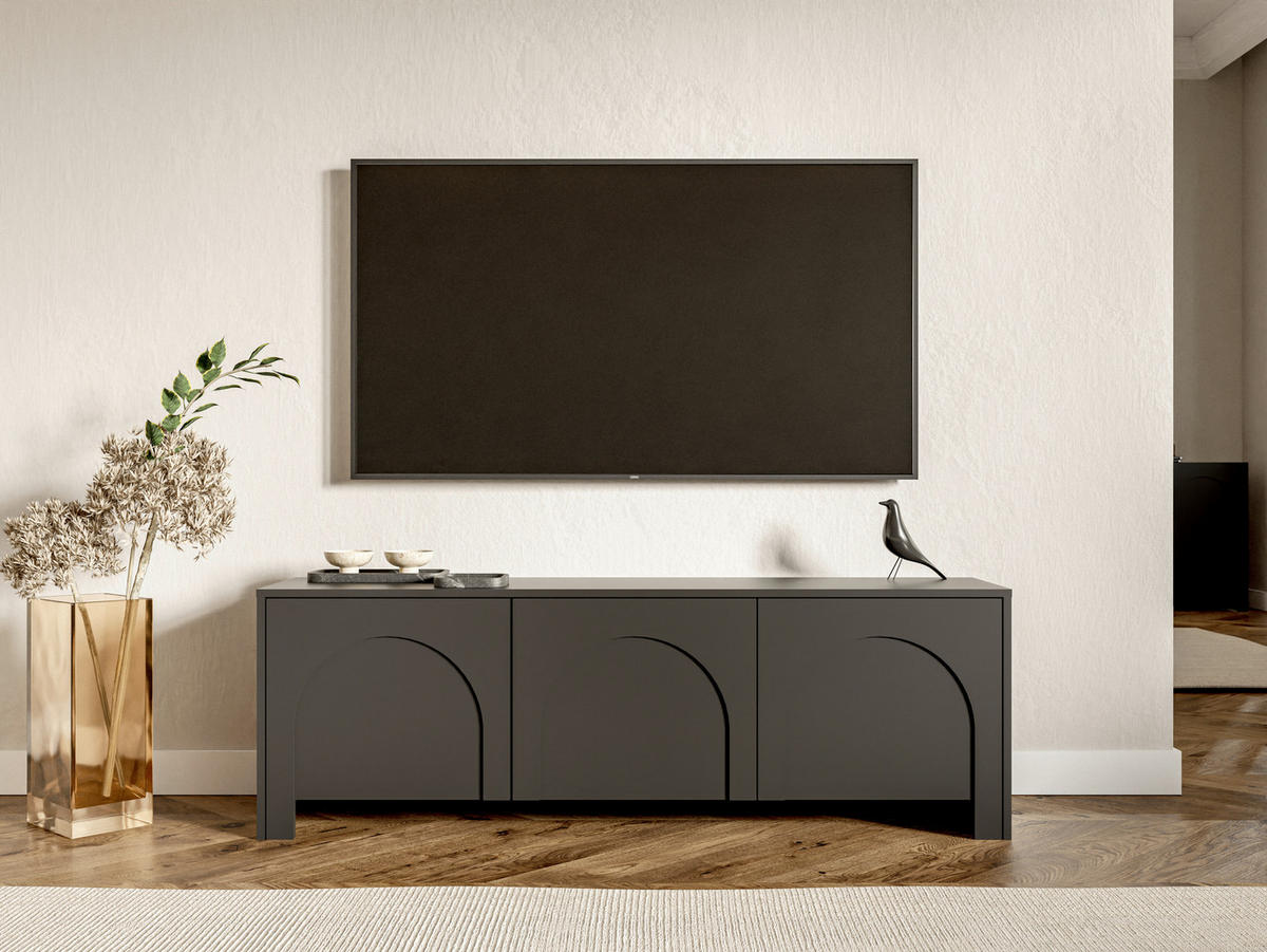 TV-ELEMENT 150/49/35 cm  - Schwarz, Design, Holzwerkstoff (150/49/35cm) - MID.YOU