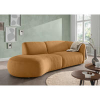 ECKSOFA Jesi Goldfarben Mikrofaser  - Goldfarben/Schwarz, MODERN, Kunststoff/Textil (107/238cm) - Livetastic