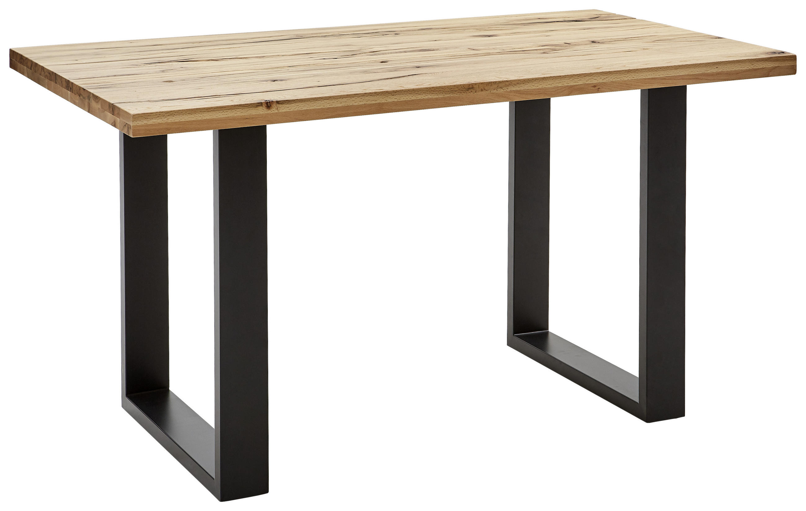 BARTISCH Zerreiche massiv rechteckig Anthrazit, Eichefarben - Eichefarben/Anthrazit, Design, Holz/Metall (180/100/95cm) - Novel