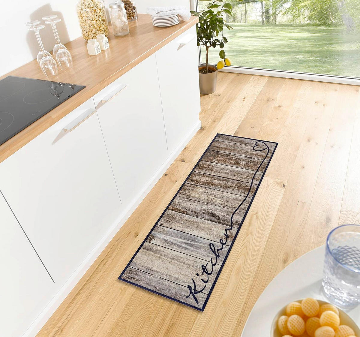 Küchenläufer in Braun/Taupe (r 50/150 cm Cook & Clean Taupe, Braun  - Taupe/Braun, Design, Kunststoff/Textil (50/150cm) - Hanse Home