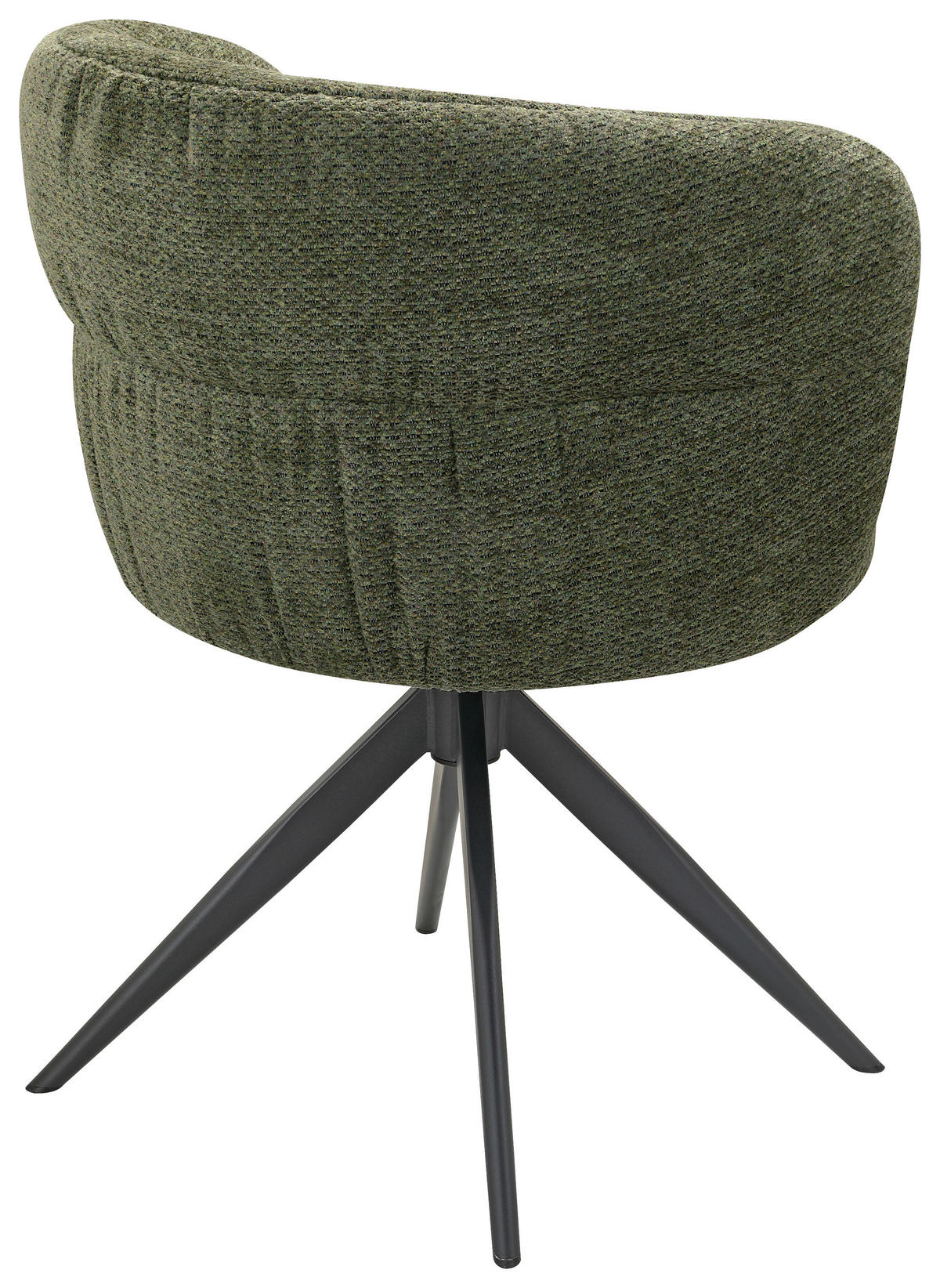STOL MED ARMSTÖD järn chenille  - olivgrön/svart, Design, metall/textil (63,5/81,5/61cm) - Novel
