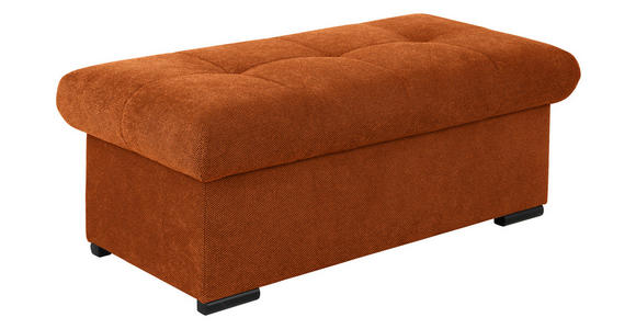 HOCKERBANK 108/42/54 cm Flachgewebe Rostfarben Kunststoff - Rostfarben/Schwarz, Design, Kunststoff/Textil (108/42/54cm) - Xora