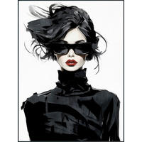 ÖLGEMÄLDE 90/120 cm  - Schwarz/Weiß, Trend, Holz/Kunststoff (90/120cm) - Monee