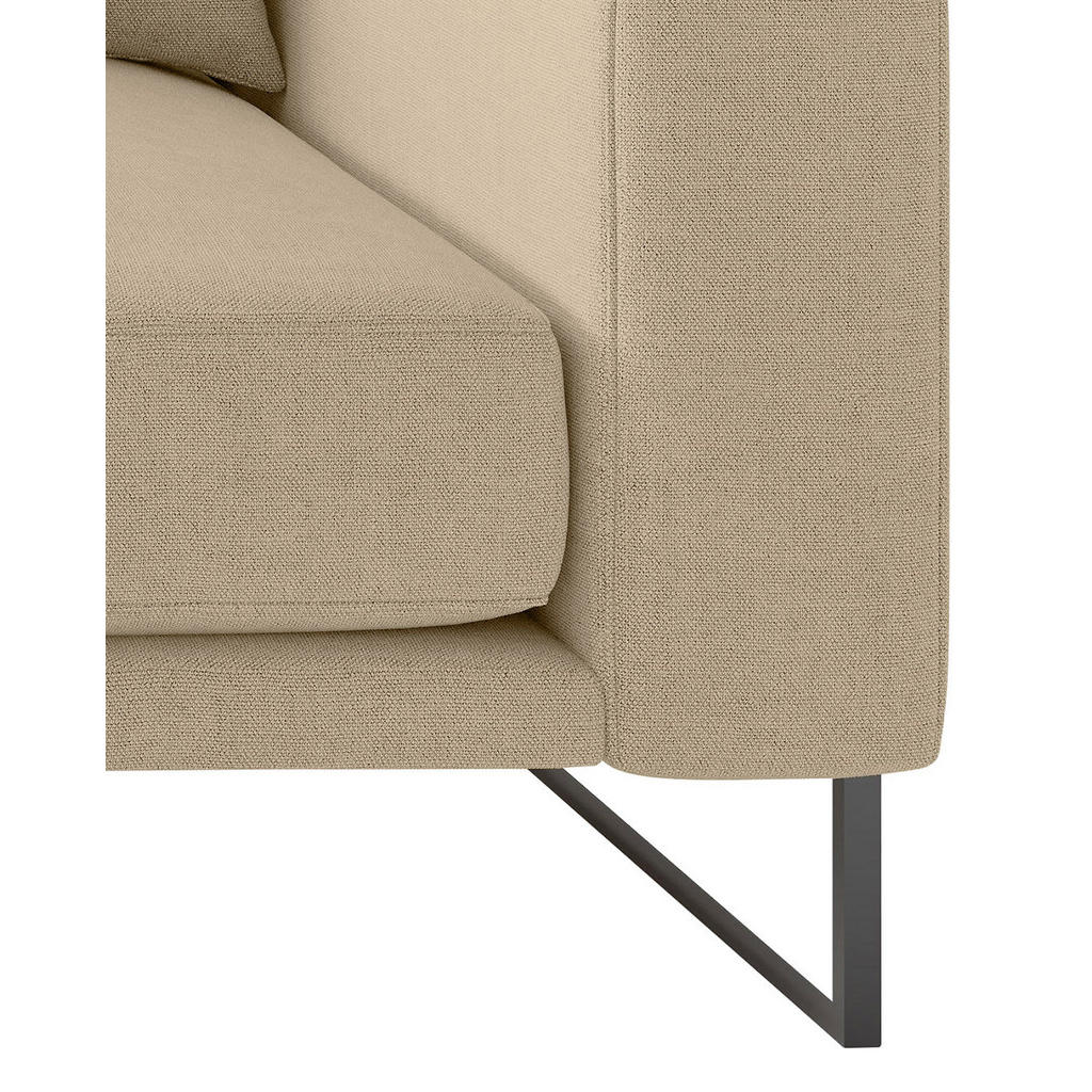 Thumbnail - Livetastic Bigsofa Natalia, Beige, Textil, 2-Sitzer, Füllung: Daunen, Silikon,Silikon, 283x150 cm, Made in EU, Rücken ec...