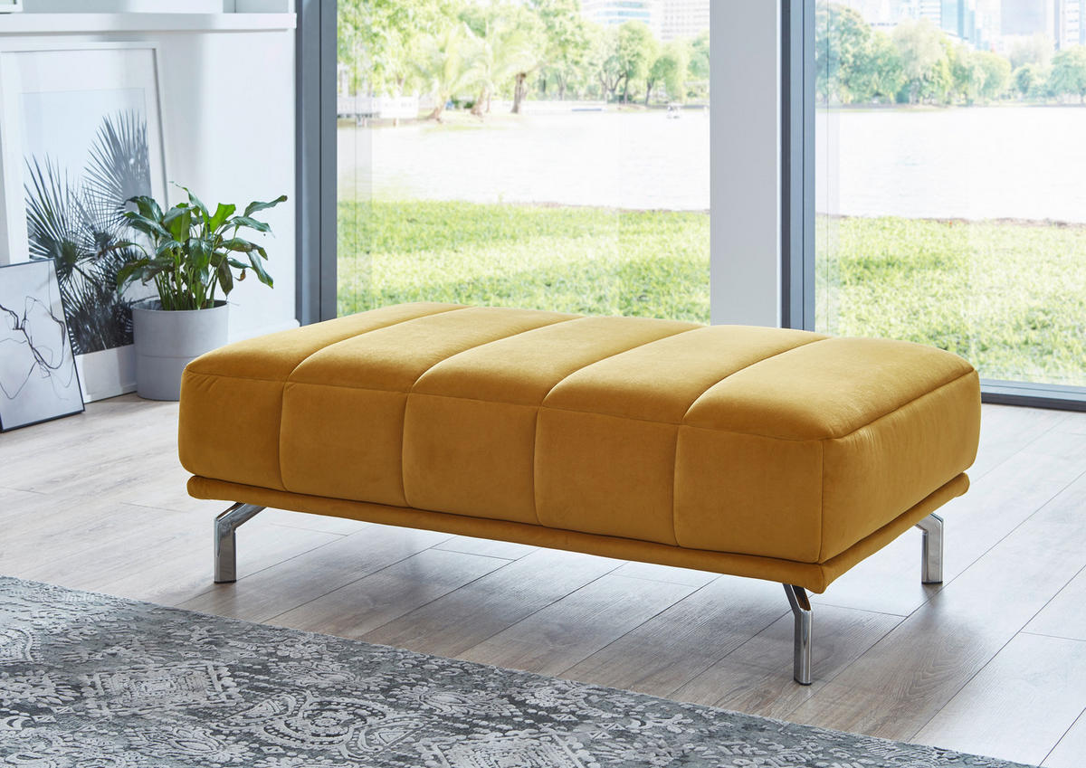 SEDEŽNA GARNITURA, barve karija  - črna/barve karija, Moderno, kovina/tekstil (212/383/195cm) - Beldomo Style