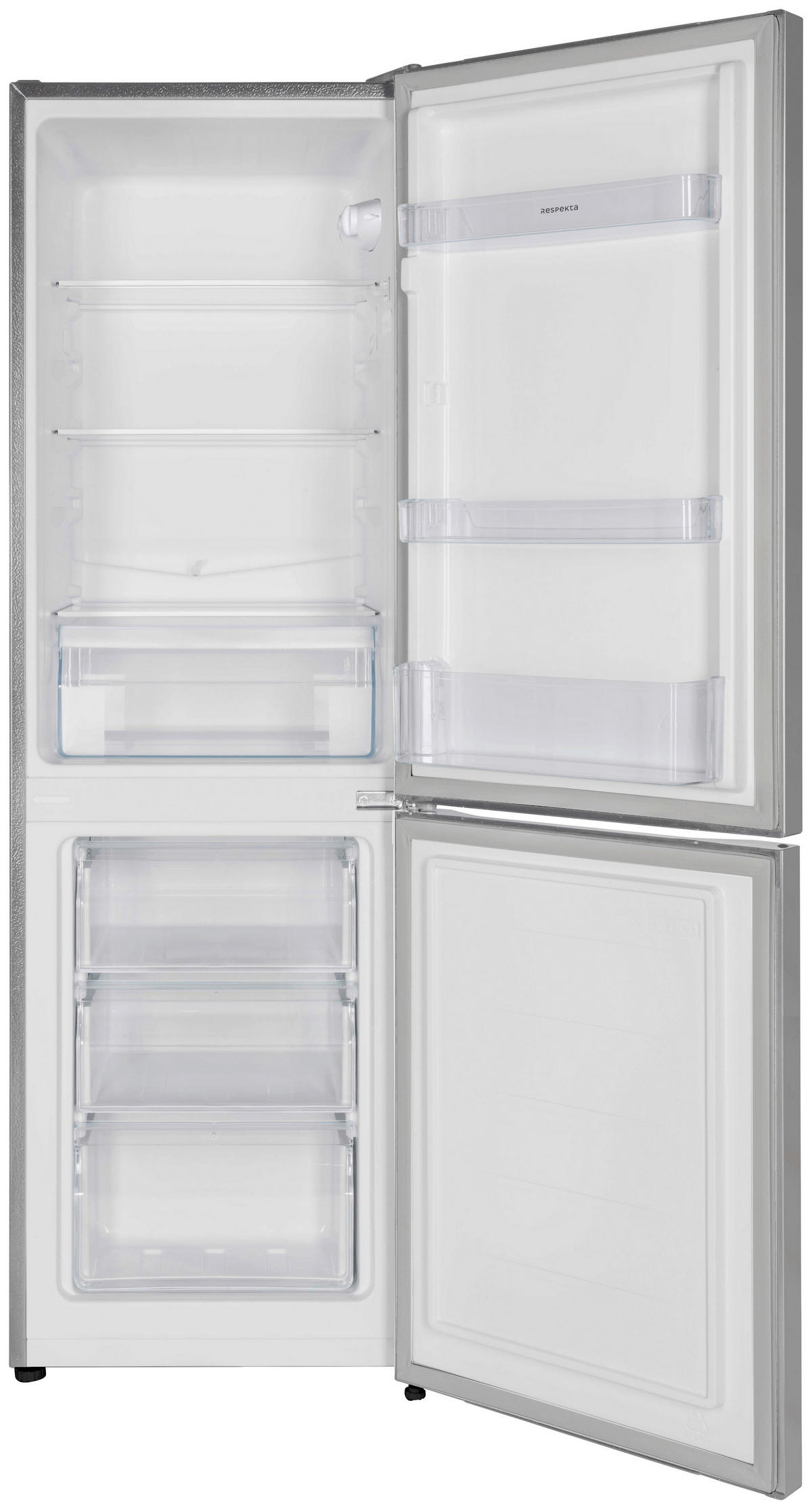 KYL-/FRYSKOMBINATION KG144SI-52  - silver, Basics, metall/glas (47,4/144/49,5cm) - Respekta