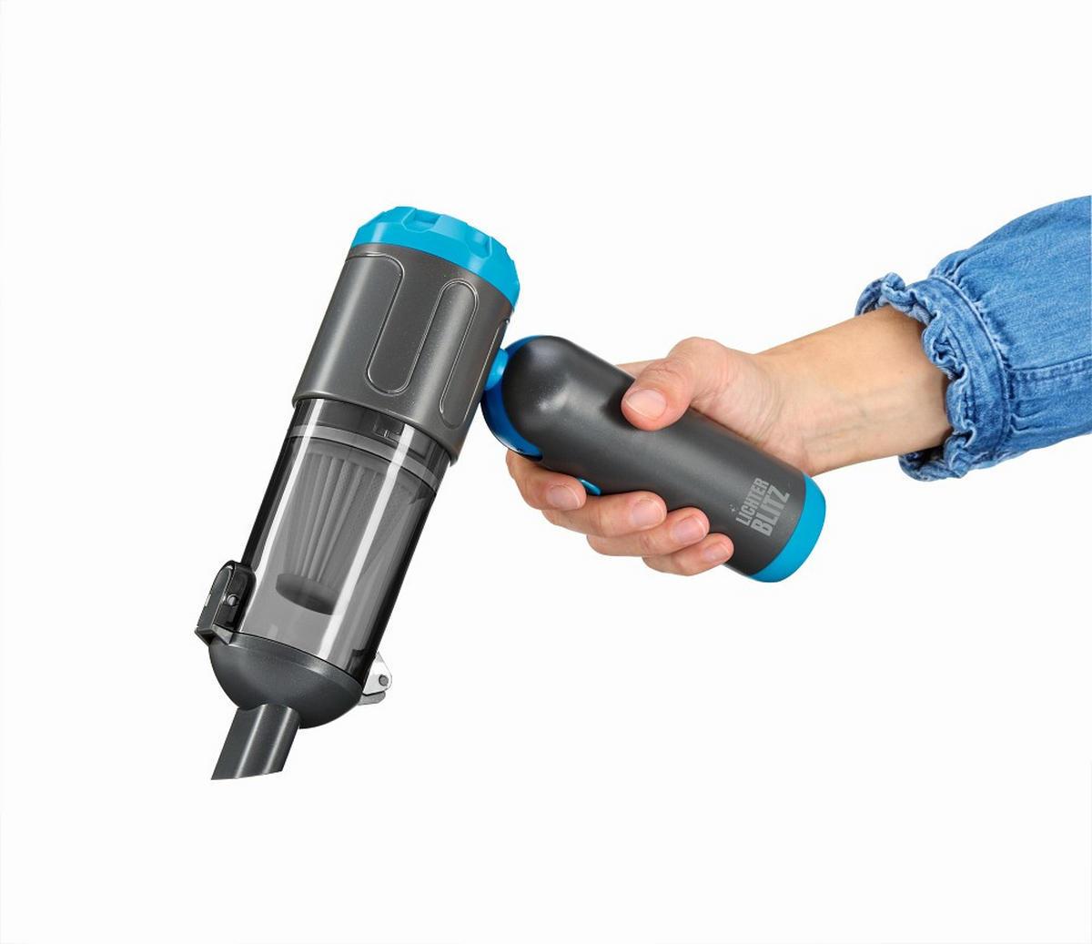 AKKU-HANDSTAUBSAUGER  - Blau/Grau, Basics, Kunststoff (21,5/6,5/20,8cm) - Lichterblitz