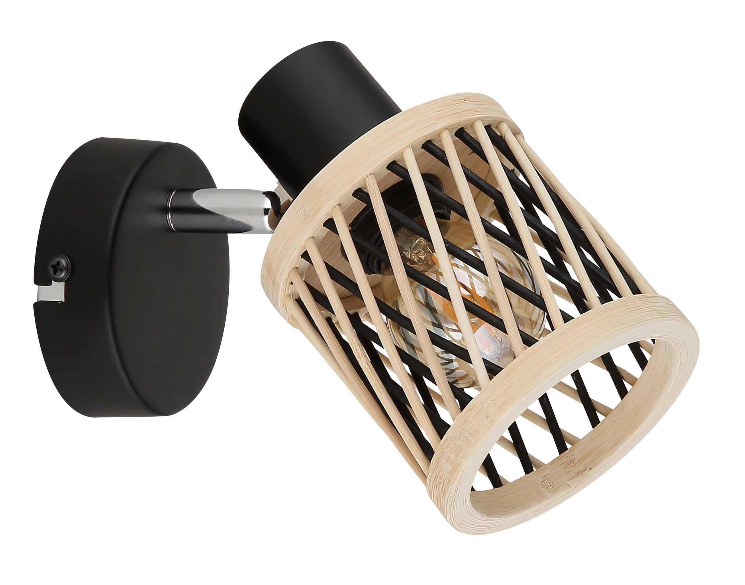 STRAHLER Mali 8,5/13,5 cm  - Schwarz/Naturfarben, Natur, Holz/Metall (8,5/13,5cm) - Globo