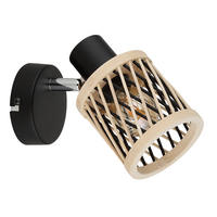 STRAHLER Mali 8,5/13,5 cm  - Schwarz/Naturfarben, Natur, Holz/Metall (8,5/13,5cm) - Globo