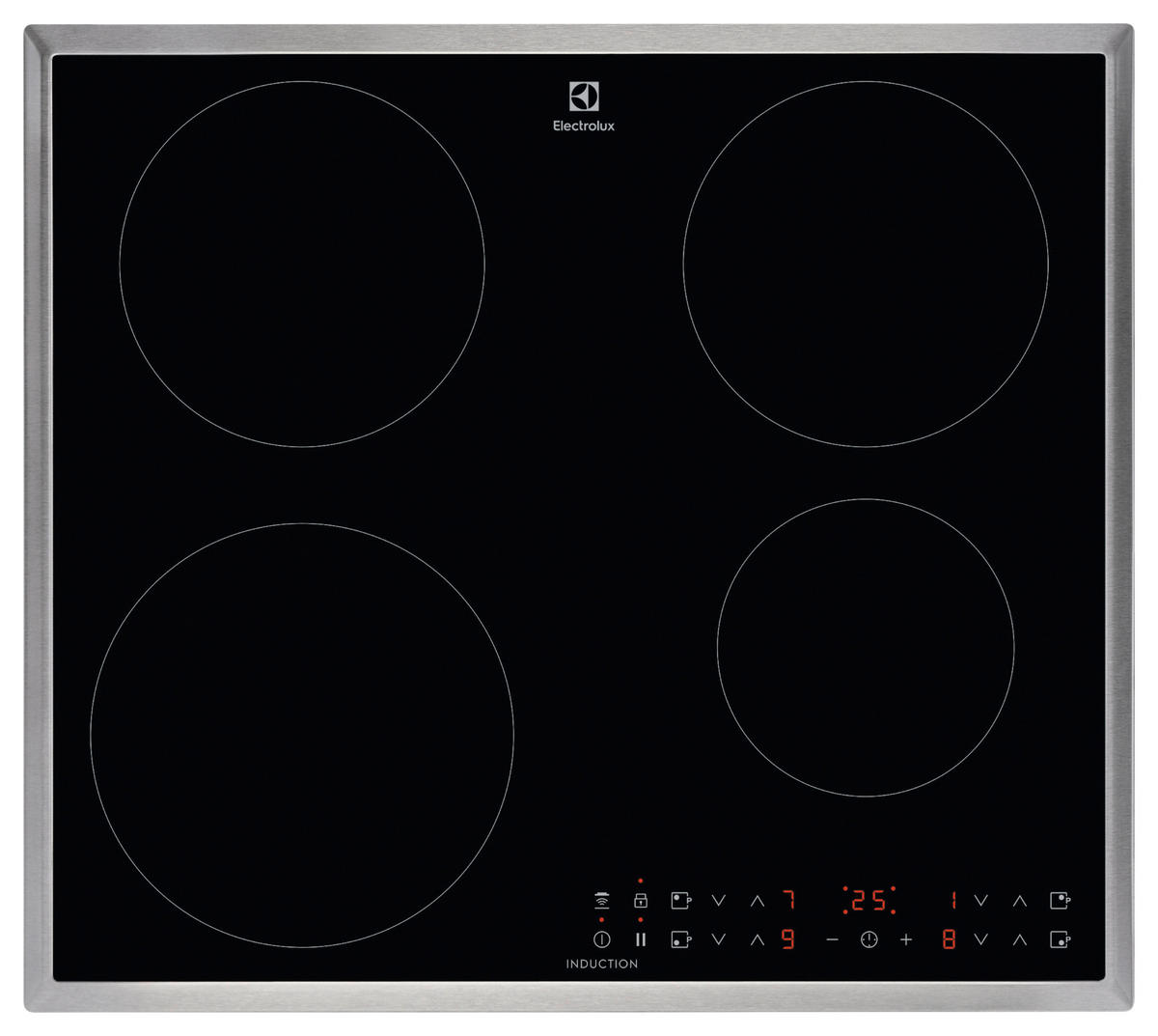 BACKOFENSET ELXB4X  - Edelstahlfarben/Schwarz, Basics, Glas/Metall (59,5/59,4/54,8cm) - Electrolux