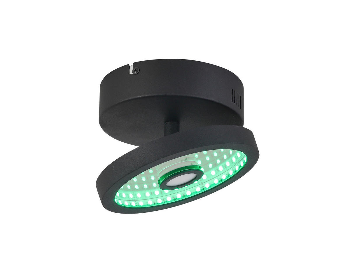 LED-STRAHLER 17/10 cm   - Schwarz, LIFESTYLE, Kunststoff/Metall (17/10cm) - Novel