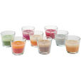 KERZE IM GLAS - Pink/Dunkelrosa, Basics, Glas/Naturmaterialien (9/8,2cm) - Ambia Home