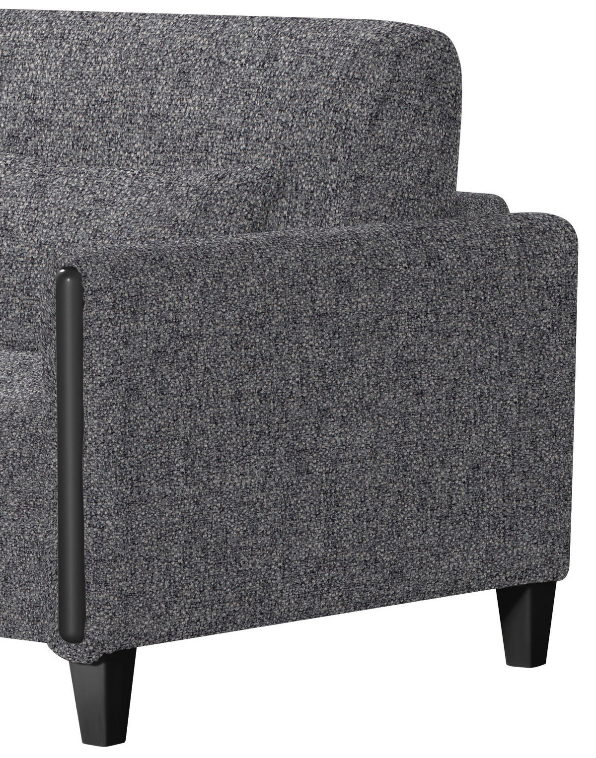 SCHLAFSOFA in Holz, Textil Grau, Schwarz  - Schwarz/Grau, Design, Holz/Textil (174/88/104cm) - Niels Andersson