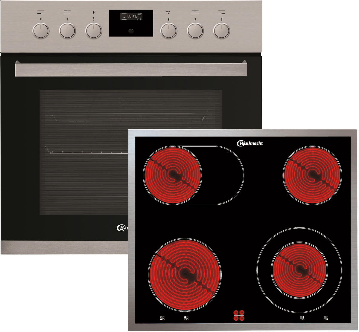 HERDSET HEKOP300  - Edelstahlfarben, Basics (57,7/50,7cm) - Bauknecht